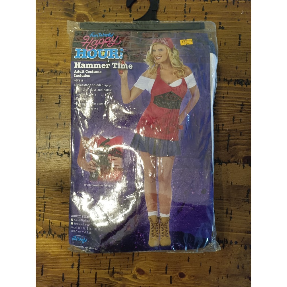 Fun World Happy Hour Hammer Time Adult Costume Small Medium 2-8 New RN 88490